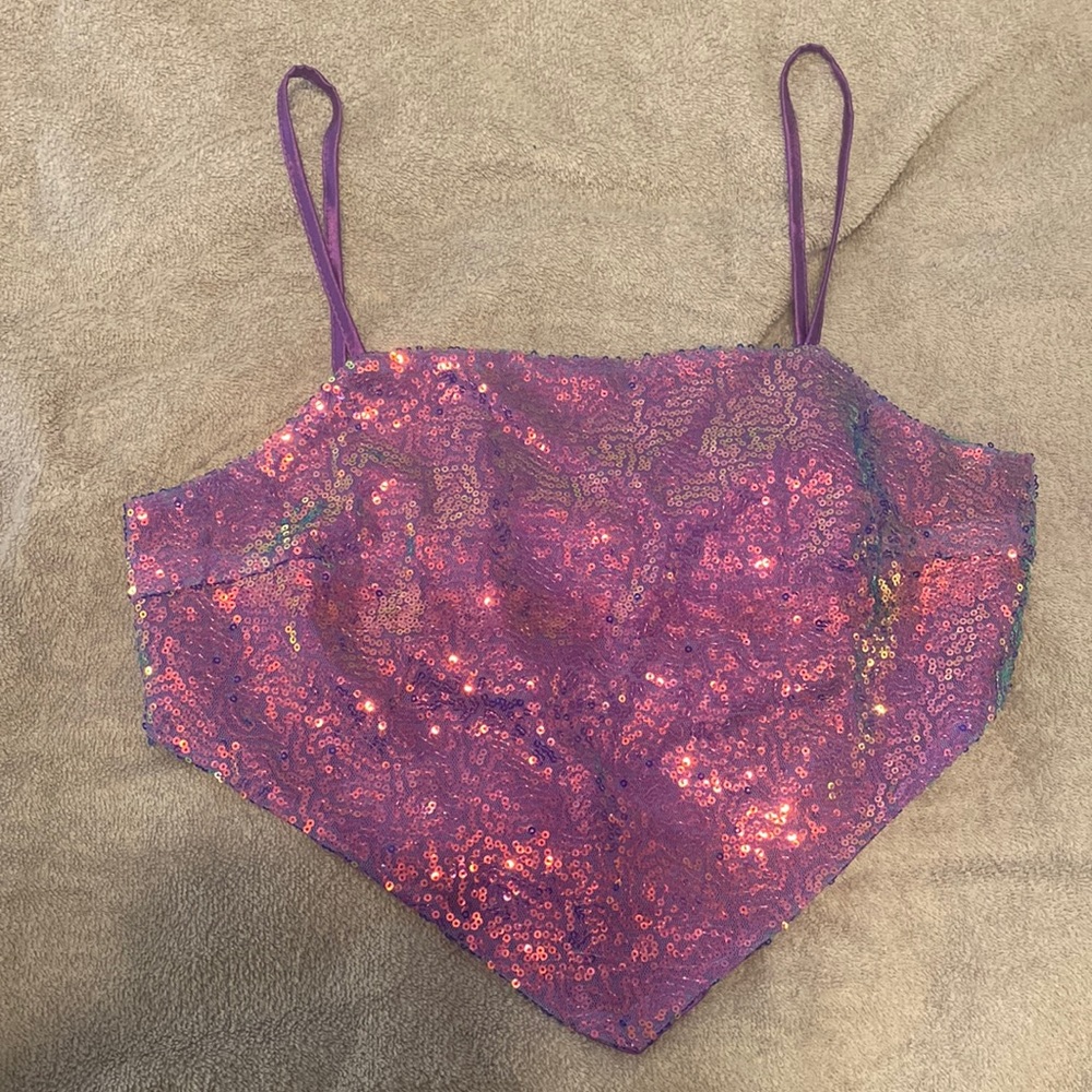 purple spaghetti strap tank top